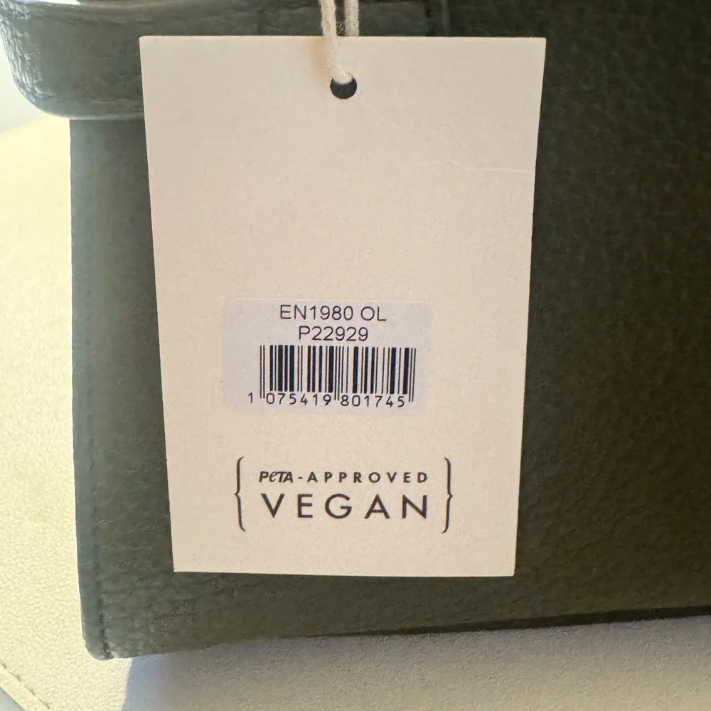 Ello Structured Olive Green Satchel with Gold-Tone Lock and Hardware. - Picture 6 of 8